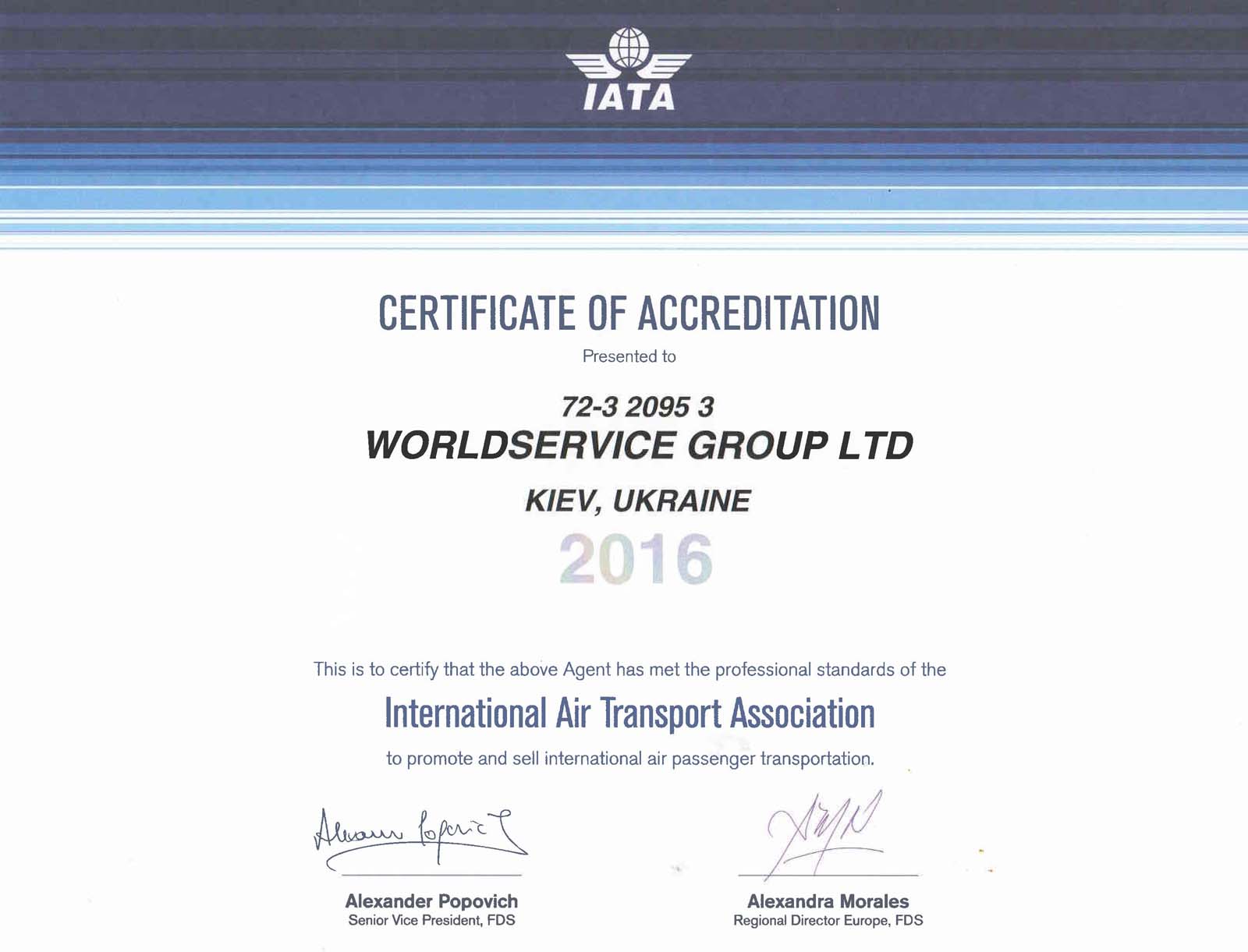 Worldservice group award